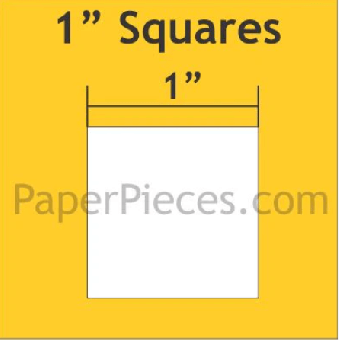 1" inch Squares / Quadrate  - Paper Pieces EPP Schablonen 1 inch / 900 Stück
