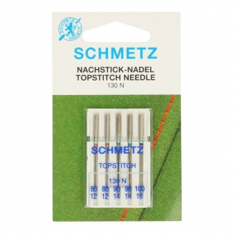 Schmetz Topstitch Needles 80 - 100 - Nachsticknadeln Sortiment Kennelernpaket 