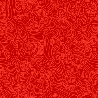 Roter "Swirls" Baumwollstoff - Ton in Ton Patchworkstoff mit Schnörkeln - Red Just Color Basicstoffe by Elizabeth Studios Collection 