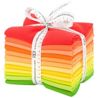 Citrus Fruit Palette - Halbe Meter Zitrusfrüchte Stoffpaket - Kona Cotton Solids Unistoffe Color Story Stoffauswahl 