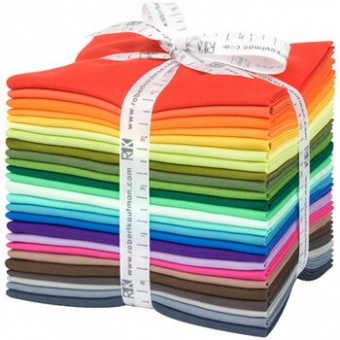 New Colors Palette Regenbogen - Halbe Meter Stoffpaket - Kona Cotton Solids Unistoffe Color Story Stoffauswahl 