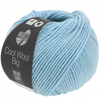 Cool Wool BIG  - VIELE FARBEN! Merinostrickgarn - LANA GROSSA Merino Extrafine Superwash  1620 Hellblau Meliert