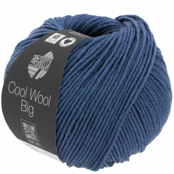 Cool Wool BIG  - VIELE FARBEN! Merinostrickgarn - LANA GROSSA Merino Extrafine Superwash  1655 Dunkelblau Meliert