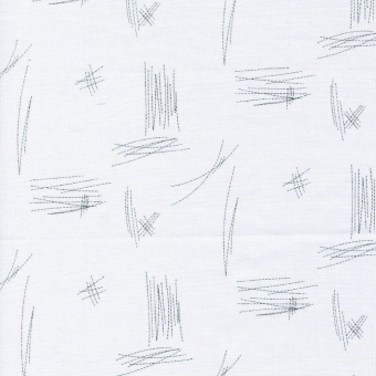 Off White Bluish Stitches - Zen Chic by Brigitte Heitland - Moda Fabrics Patchworkstoffe 