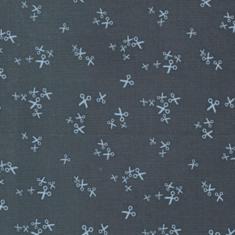 Grey Bluish Scissors - Zen Chic by Brigitte Heitland - Moda Fabrics Patchworkstoffe 