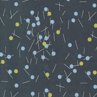 Black Bluish Dots & Swizzle Stick - Zen Chic by Brigitte Heitland - Moda Fabrics Patchworkstoffe 