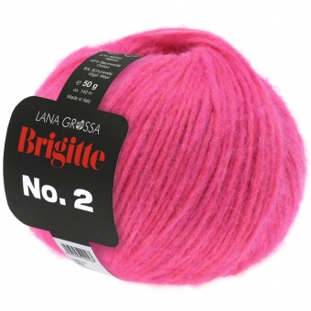 Brigitte No. 2 - VIELE FARBEN! Alpakagarn / Baumwollgarn - LANA GROSSA Strickgarn mit Netzstruktur 19 Pink