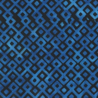 Blauer geometrischer Batikstoff - JDJ’s Art Inspired Starry Night by Jacqueline de Jonge - Anthology Fabrics Patchworkstoff 