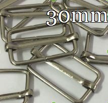 30mm Vierkant - Rechteckiger Metall-Ring Verstellschieber / Leiterschnalle / Stegschnalle  