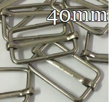 40mm Vierkant - Rechteckiger Metall-Ring Verstellschieber / Leiterschnalle / Stegschnalle  - 1 1/2 inches 
