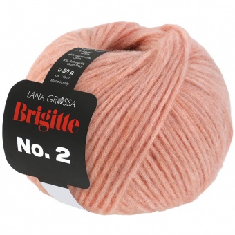 Brigitte No. 2 - VIELE FARBEN! Alpakagarn / Baumwollgarn - LANA GROSSA Strickgarn mit Netzstruktur 55 Pfirsich Pastell