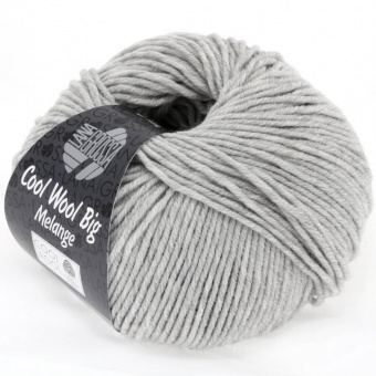 Cool Wool BIG  - VIELE FARBEN! Merinostrickgarn - LANA GROSSA Merino Extrafine Superwash  616 Hellgrau Meliert
