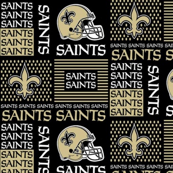 New Orleans Saints Motivstoff - Original NFL Lizenzstoff - American Football Meterware 