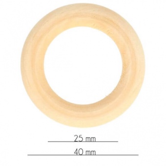 Holzring für Babyspielzeuge - 4cm / 40mm Durchmesser -  Beißring / Rasselring / Greifring  1 1/2 inches 