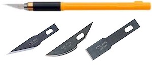 Olfa Schablonenmesser mit 4 Klingen! - Stencil Cutter / Art Knife / Schablonenmesser  
