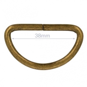 40mm Altgold D-Ring - Metall D-Ringe - Altmessing 4cm 