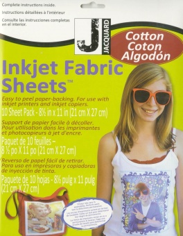 10 bedruckbare Baumwollstoff Stoffblätter - Jacquard Inkjet Fabric Sheets 
