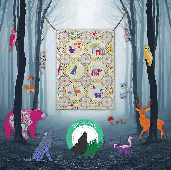 Tula Pink & Sarah Fielke Appliqué BOM Big Woods - Free Spirit Fabrics Block of the Month Programm Stoffpaket - VORBESTELLUNG! Auslieferung ca. Ende Juli 2024 