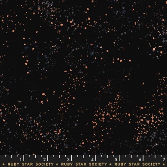 Speckled Black - Schwarzer Ruby Star Society Basicstoff - Rashida Coleman Hale Designerstoff mit Metallic Akzenten 