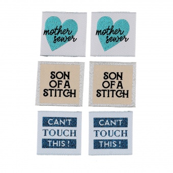 Webetiketten - Can't touch this - Son of a Stitch - Mother Sewer - Labels 