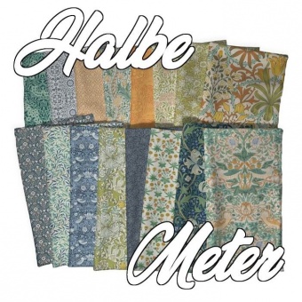 HALBE METER Buttermere Stoffpaket - Original William Morris & Company Lizenzstoff - 16 x 50cm Free Spirit Fabrics Patchworkstoffe 