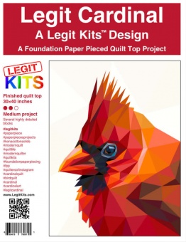 Cardinal FPP - Vogel Quilt - Original lizensiertes Legit Kits Schnittmuster / Materialpackung / Stoffpaket - Sonderanfertigung Nur Stoffpaket