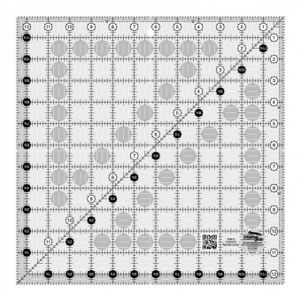12 1/2" x 12 1/2" Inch-Patchworklineal Quadrat - Creative Grids Non Slip Square Ruler - Quadratisches Rollschneidelineal 