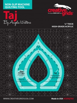 Angela Walters Quiltlineal "Taj" - Creative Grids Non Slip Machine Quilting Tool - Rulerwork Maschinenquiltlineal 