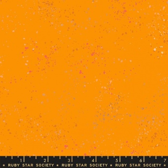 Speckled Clementine - Oranger Ruby Star Society Basicstoff - Rashida Coleman Hale Designerstoff mit Metallic Akzenten 