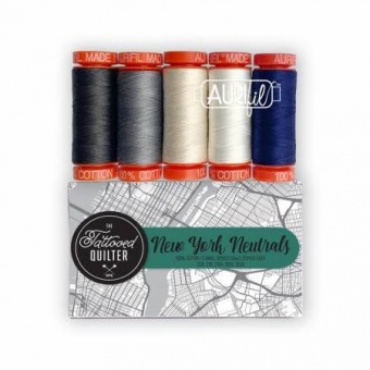 50wt New York Neutral Mini Thread Collection - Kleines Aurifil Garnsortiment - The Tattooed Quilter 