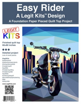 Motorrad FPP - Easy Rider Quilt  - Original lizensiertes Legit Kits Schnittmuster / Materialpackung / Stoffpaket - Sonderanfertigung Nur Anleitung