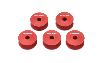 5er Set BERNINA Longarm Unterspulen für Q-Serie - Original rote M-Klasse für Bernina Q16 / Q16 Plus / Q20 / Q24 