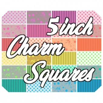 42er Charm Pack - 5 inch Charm Squares - Neon True Colors- Tula Pink Designerstoffe - FreeSpirit Patchworkstoffe 