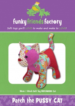 Katze Patch the Pussy Cat - Funky Friends Factory Kuscheltiere / Softies Schnittmuster 