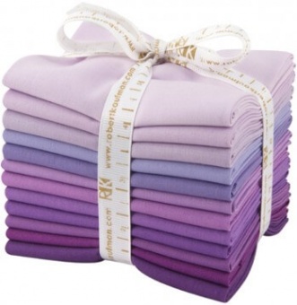 Lavender Fields Palette Regenbogen - Halbe Meter Stoffpaket - Kona Cotton Solids Unistoffe Color Story Stoffauswahl 