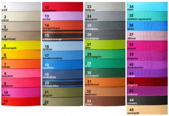 20mm Diverse Farben Gurtband / Gurtbänder Polypropylen - 2cm /  3/4 inches Vanillecreme