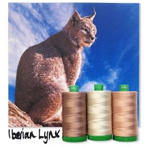 2021 Aurifil Color Builders - Endangered Species BOM &  Aurifil 40 wt. Garnsortimente Iberian Lynx