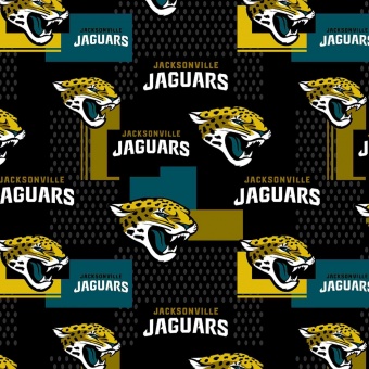 Jacksonville Jaguars Motivstoff - Original NFL Lizenzstoff - American Football Meterware 