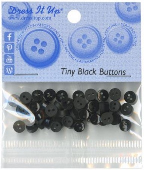 Knopfset Tiny Black Buttons - Winzige Schwarze Knöpfe 