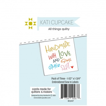 Webetiketten 'Handmade with Love and some other shit!' -  Katie Cupcake Design Labels 