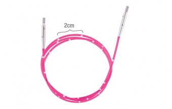 Bunte, auswechselbare Nadelseile  mit "Smart Stix" Maßeinteilung für Knit Pro aufschraubbare Rundstricknadeln Stricknadelspitzen Pink: 100 cm / 40 inch