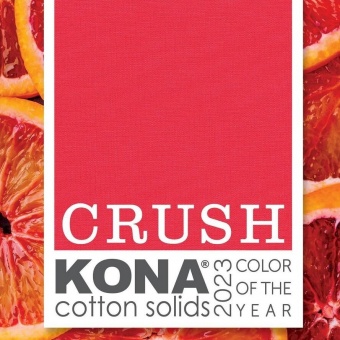 Crush / Blutorangen-Rot - KONA Color of the Year 2023 - Kona Cotton Solids Unistoffe - LIMITED EDITION 