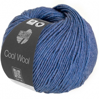 Cool Wool - VIELE FARBEN! Merinostrickgarn - LANA GROSSA Merino Extrafine Superwash 1427 Blau Meliert
