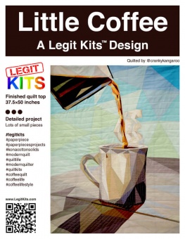 Kaffee FPP - Little Coffee Legit Quilt - Original lizensiertes Legit Kits Schnittmuster / Materialpackung / Stoffpaket - Sonderanfertigung 