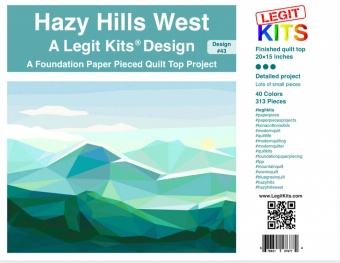 Berglandschaft FPP - Hazy Hills Quilt  - Original lizensiertes Legit Kits Schnittmuster / Materialpackung / Stoffpaket - Sonderanfertigung Nur Anleitung
