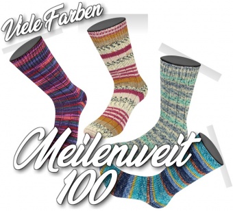 Meilenweit 100 Multicolor Sockengarn - Viele Farben - LANA GROSSA Sockenstrickgarn 