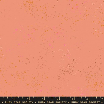Speckled Melon - Melone Ruby Star Society Basicstoff - Rashida Coleman Hale Designerstoff mit Metallic Akzenten 