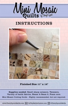 Mini Mosaic Streifen Patchworklineal - Cheryl Lynch Mosaik Quilts Template & Anleitungsheft 