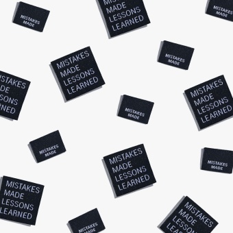 Mistakes Made Lessons Learned - KATM Webetiketten - Premium Woven Labels - Kylie and the Machine 