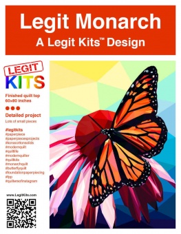 Schmetterling FPP - Monarch Quilt - Original lizensiertes Legit Kits Schnittmuster / Materialpackung / Stoffpaket - Sonderanfertigung Nur Stoffpaket